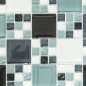 Preview: Mosaique de verre Carreau blanc gris clair anthracite Carrelage cuisine - 78-0204
