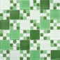 Preview: Mosaique de verre Carreau de mosaique blanc vert emeraude vert pastel Carrelage cuisine - 78-0504