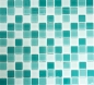 Preview: Mosaik Transluzent Crystal mix gruen glaenzend - 10 Mosaikblaetter
