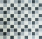 Preview: Glasmosaik Grau Weiß Anthrazit Schwimmbadmosaik Poolmosaik Bad WC - 62-0204