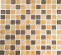 Preview: Glasmosaik Braun Beige Ocker Fliesenspiegel Wandfliese Küchenfliese Bad - 62-1302