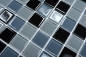 Preview: Mosaik Transluzent Crystal mix schwarz glaenzend - 10 Mosaikblaetter