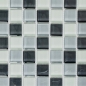 Mobile Preview: Glasmosaik Mosaikfliese Bordüre grau anthrazit Fliesenspiegel - 72-0204