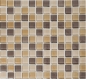 Preview: Glasmosaik Mosaikfliese Bordüre Coffee Beige Braun Fliesenspiegel - 72-1302