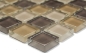 Preview: Glasmosaik Mosaikfliese Bordüre Coffee Beige Braun Fliesenspiegel - 72-1302