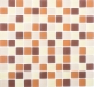 Preview: Mosaique de verre Borde Cream Beige Marron Mat Carrelage 72-1311