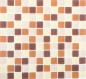 Preview: Glasmosaik Mosaikfliese Bordüre Cream Beige Braun Mattiert Fliesenspiegel 72-1311