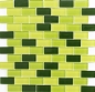 Preview: Mosaico de vidrio ladrillo compuesto borde amarillo verde caducifolio 76-0506