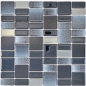 Preview: Mosaique Translucide Crystal noir brillant - 10 feuilles de mosaique