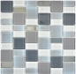 Preview: Mosaique Translucide Crystal fume brillant - 10 feuilles de mosaique