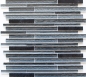 Preview: Mosaico de albanileria mezcla de aspecto compuesto translucido mezcla negro brillante - 10 hojas de mosaico