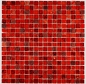 Preview: Mosaique Carre Mosaique de verre Resin mix rouge Mix translucide brillant