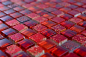 Preview: Mosaique Carre Mosaique de verre Resin mix rouge Mix translucide brillant
