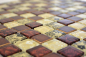 Preview: Mosaique Carre Mosaique de verre Resin mix optique beige rouge Mix translucide aspect retro brillant