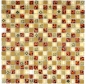 Preview: Glasmosaik beige Resin Ornament Rustikal beige orange rot 92-1212