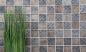 Preview: Mosaik Reliefoptik Mix Transluzent Resin mix champagner schwarz glaenzend - 10 Mosaikblaetter