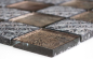 Preview: Mosaik Reliefoptik Mix Transluzent Resin mix champagner schwarz glaenzend - 10 Mosaikblaetter