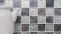 Preview: Mosaik Reliefoptik Mix Transluzent Resin silber glaenzend - 10 Mosaikblaetter