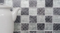 Preview: Mosaik Fliese Glasmosaik Silber Grau Resin Optik Fliesenspiegel Wand Küche - 88-8OP6