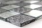 Preview: Mosaik Reliefoptik Mix Transluzent Resin silber glaenzend - 10 Mosaikblaetter