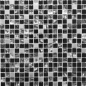 Preview: Mosaico cuadrado mosaico de vidrio mezcla de acero negro mezcla de vidrio translucido acero inoxidable brillante