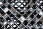 Mobile Preview: Glasmosaik Edelstahl Diamant schwarz silber 92-0304