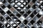 Preview: Mosaico cuadrado mosaico de vidrio mezcla de acero negro mezcla de vidrio translucido acero inoxidable brillante