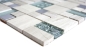 Preview: Naturstein Glasmosaik Marmor Mosaikfliesen Edelstahl seifengrau hellgrau silber klar Fliesenspiegel Wand - 88-0202