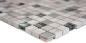 Preview: Mosaique de verre Pierre naturelle Rustique Acier inoxydable blanc gris cream aspect bois 92-2002