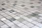 Preview: Mosaique de verre Pierre naturelle Rustique Acier inoxydable blanc gris cream aspect bois 92-2002