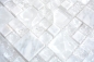 Preview: Naturstein Glasmosaik Marmor Mosaikfliesen weiß hellgrau carrara Bruchglas Fliesenspiegel Wand Bad Küche - 87-v1411