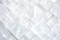 Preview: Mosaico combinacion look mix piedra translucida blanco brillante - 10 hojas de mosaico