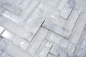 Preview: Mosaique de verre gris poisson mix blanc mix translucide aspect gris poisson brillant
