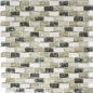 Preview: Piezas de mosaico compuesto de azulejos de mosaico de piedra natural gris-verde beige ladrillo mosaico de vidrio de cantera azulejos de marmol backsplash azulejos de la pared - 87-B1152