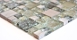 Preview: Naturstein Glasmosaik Marmor Mosaikfliesen graugrün anthrazit hellgrau Bruchglas Fliesenspiegel Wand - 87-K1452