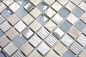 Preview: Mosaique de verre Pierre naturelle gris clair argent cream 92-HQ10