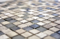 Preview: Mosaique de verre Pierre naturelle gris clair argent cream 92-HQ10