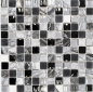 Preview: Mosaico mezcla piedra translucida gris negro mate - 10 hojas de mosaico