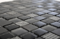 Preview: Piedra natural mosaico rustico azulejo mosaico de vidrio de marmol esmerilado de vidrio gris oscuro negro antracita azulejo backsplash bano cocina -83-HQ29