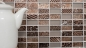 Preview: Riemchen Rechteck Mosaikfliesen Glasmosaik Stein Retro braun bronze beige Struktur Wandverkleidung Bad WC - 83-CRS6