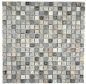 Preview: Quarzit Mosaik Naturstein Glas Resin Antik Rustikal beige grau 92-02M7