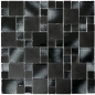 Preview: Naturstein Glasmosaik Marmor Mosaikfliesen schwarz anthrazit Küchenrückwand Fliesenspiegel Bad - MOS88-0304
