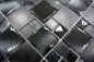Preview: Mosaico combinacion vidrio mosaico piedra mezcla negro borde roto mezcla translucido combinacion aspecto mate