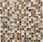 Mobile Preview: Glasmosaik Naturstein Mosaik beige braun emperador Optik 92-1303