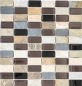 Preview: Mosaik Rechteck Glasmosaik Stein mix Mix Transluzent Kreuzverbandoptik beige braun grau schwarz glänzend