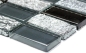 Preview: Mosaique Rectangle Mosaique de verre Pierre mix gris noir Mix translucide aspect croise brillant