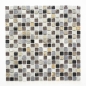 Preview: Mosaico cuadrado de vidrio mosaico de piedra mezcla translucido beige marron gris negro brillante