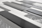 Preview: Mosaique composite verre mosaique pierre mix clair gris noir mix translucide aspect composite brillant