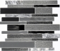Preview: Mosaique composite Mosaique de verre pierre mix gris noir mix translucide aspect composite brillant