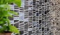 Preview: Pierre naturelle Mosaique de verre Marbre Carreau de mosaique Acier inoxydable noir anthracite gris fonce Carrelage cuisine Mur - 87-0107